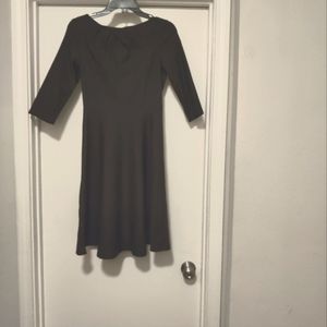 COPY - Black Vintage Scoop Neck Flare Midi Dress with Sleeves